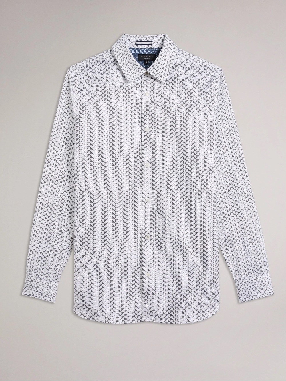 Ted Baker “WILLUW” Geometric Dress Shirt – Size XXL | Modern Tailored Fit |